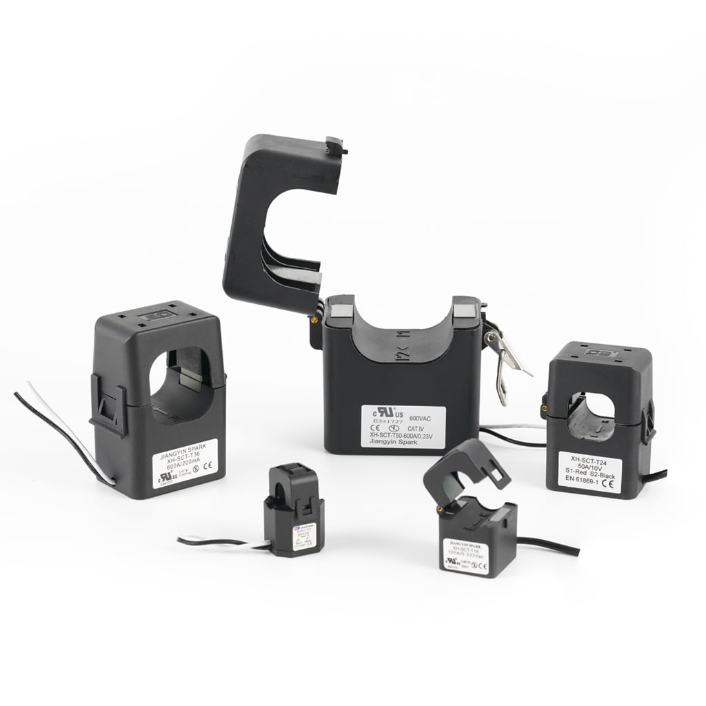 Split core current sensor hinged