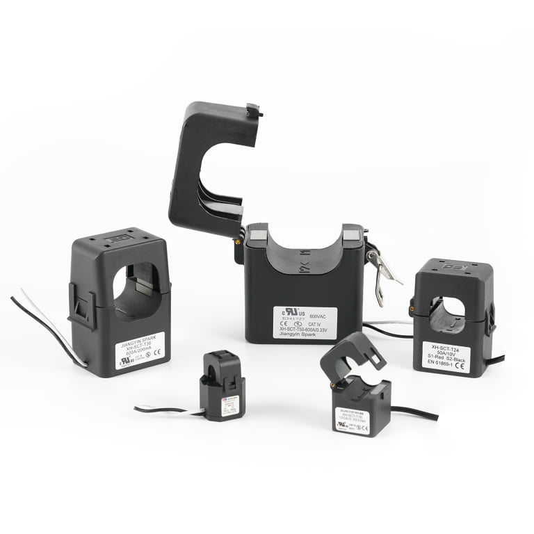 Split core current sensor hinged