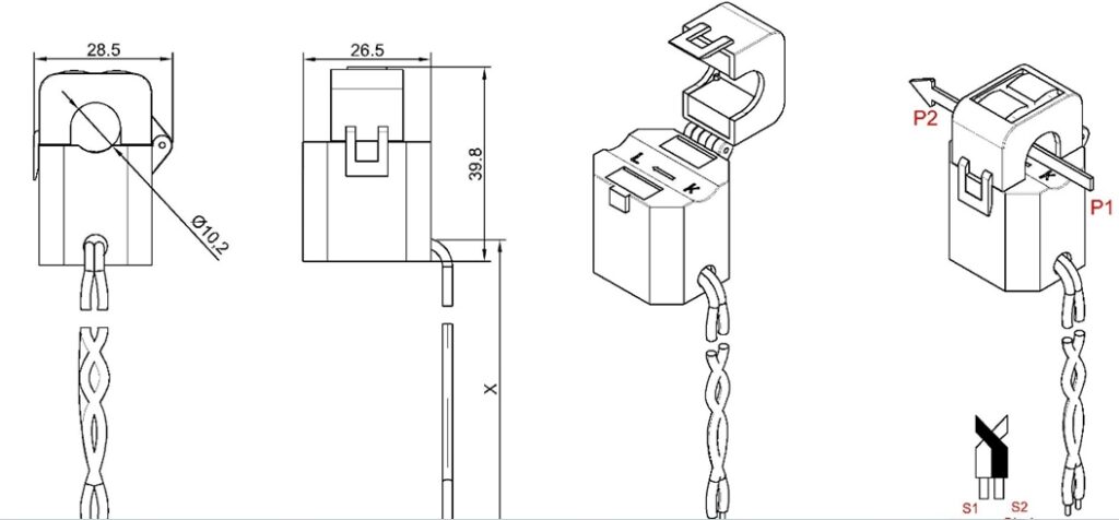 Split core current transformer XH-SCT-T10