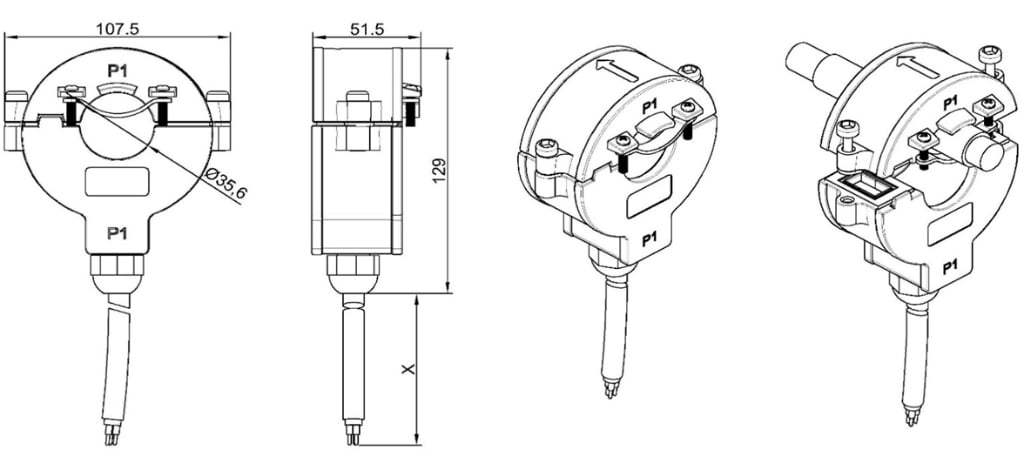 Waterproof IP67 Split core Current Transformer FSCT-35