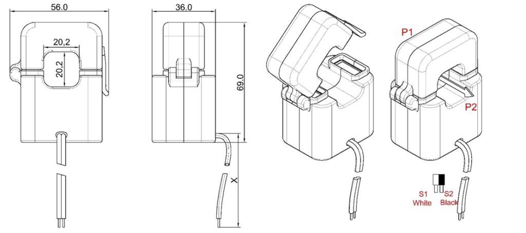UL2808 Split Core Current Transformer XH-SCT-T20